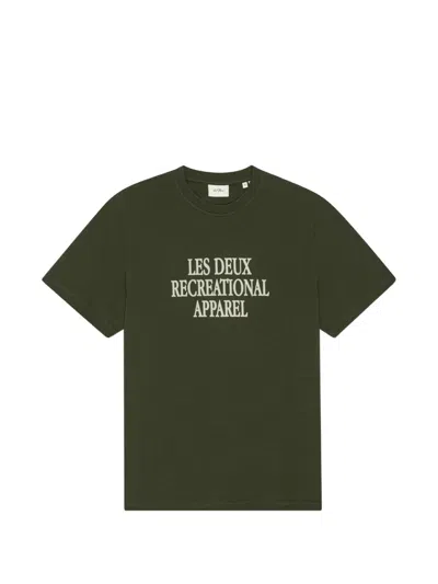 Les Deux 로고 프린트 티셔츠 In Green