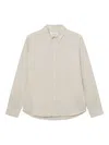 Les Deux Long-sleeve Button-down Shirt In Neutral