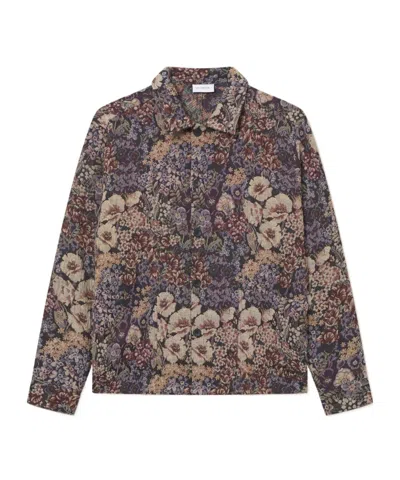 Les Deux Floral-pattern Jacket In Brown