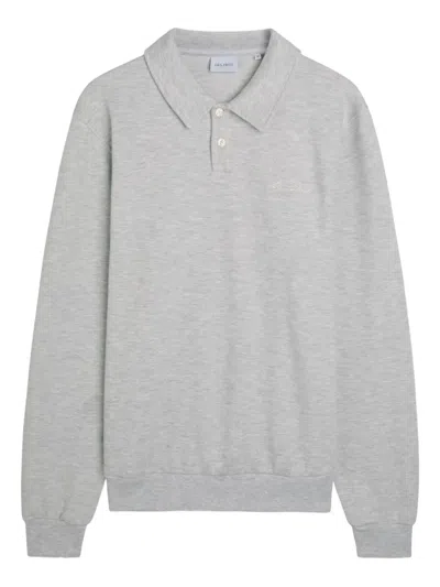 Les Deux Long-sleeve Polo Shirt In Gray
