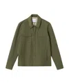 Les Deux Long-sleeved Pointed Collar Jacket In Green
