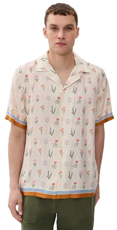 Les Deux Lukas Aop Wild Flowers Shirt Ivory In Neutral