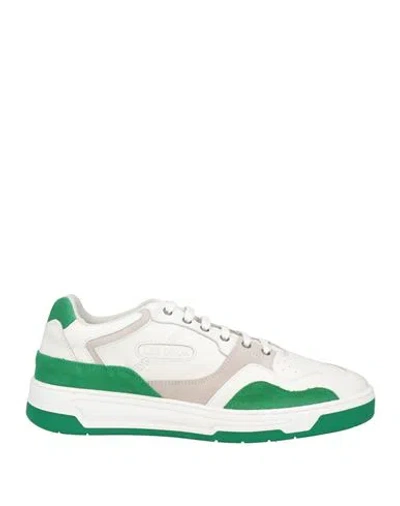 Les Deux Man Sneakers White Size 9 Leather, Textile Fibers In Multi