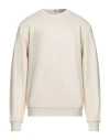 Les Deux Man Sweatshirt Cream Size M Organic Cotton In White