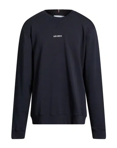 Les Deux Man Sweatshirt Midnight Blue Size Xxl Cotton