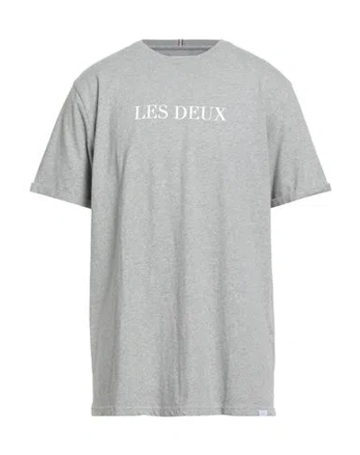 Les Deux Man T-shirt Grey Size Xxl Cotton In Gray