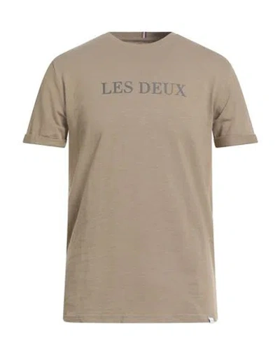 Les Deux Man T-shirt Khaki Size Xxl Cotton In Neutral