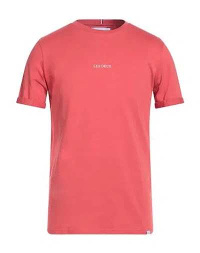 Les Deux Man T-shirt Rust Size S Cotton In Red