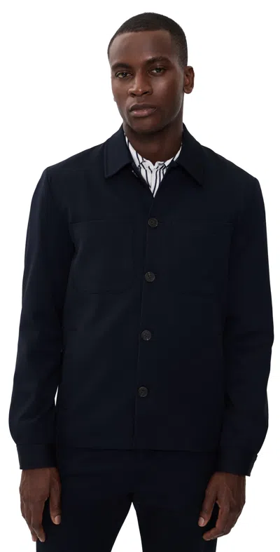 Les Deux Marseille Hybrid Jacket Navy In Blue