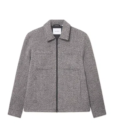 Les Deux Marseille Twill Wool Jacket In Neutral