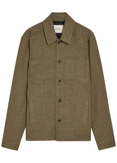 Les Deux Marseille Woven Jacket In Brown