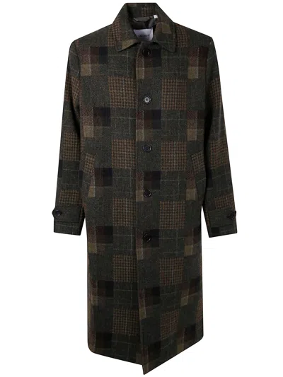LES DEUX LES DEUX "MAXIMILIAN" PATCHWORK WOOL COAT
