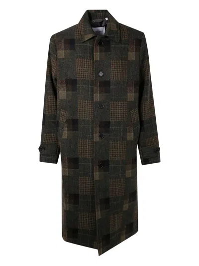 LES DEUX "MAXIMILIAN" PATCHWORK WOOL COAT,1000369 515 DUFFLE BAG