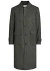 Les Deux Maximillian Herringbone Wool-blend Coat In Black