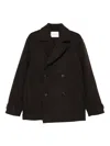 Les Deux Mckee Double-breasted Jacket In Brown