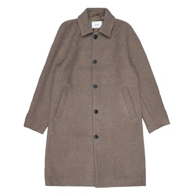 Les Deux Men's Coat  Solid Wool In Brown