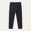 Les Deux Men's Como Reg Wool Cargo Suit Pants In Dark Navy Melange In Blue