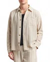 Les Deux Stripe Long-sleeve Shirt Jacket In Neutral