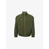 Les Deux Mens  Jack Seersucker Track Jacket In Green