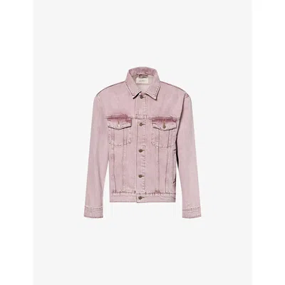 Les Deux Mens Light Pink Rally Dyed Denim Jacket