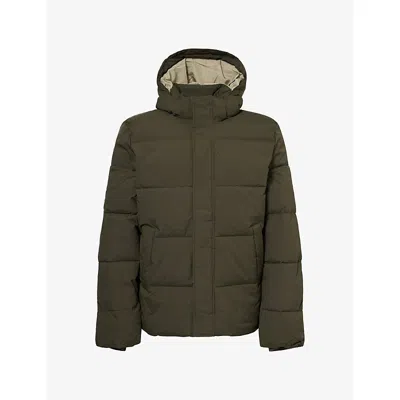 Les Deux Mens Quilted Shell Puffer Jacket Rosin Green