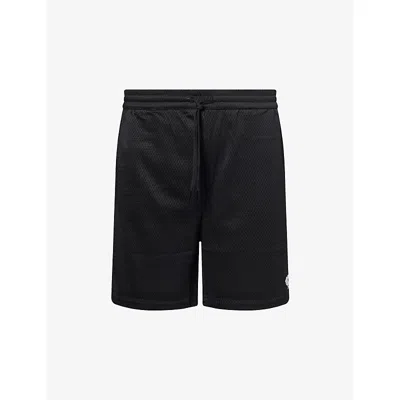 Les Deux Mens Tap Shoe Black Brand-patch Mesh Shorts Xl