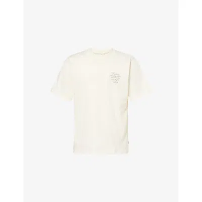 Les Deux Mens  Ben Faience Short-sleeves Cotton-jersey T-shirt In Neutral