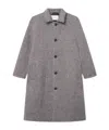 Les Deux Michael Twill Wool Coat In Gray