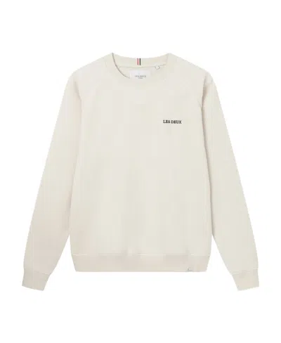 Les Deux Micro-label Round-neck Sweatshirt In White