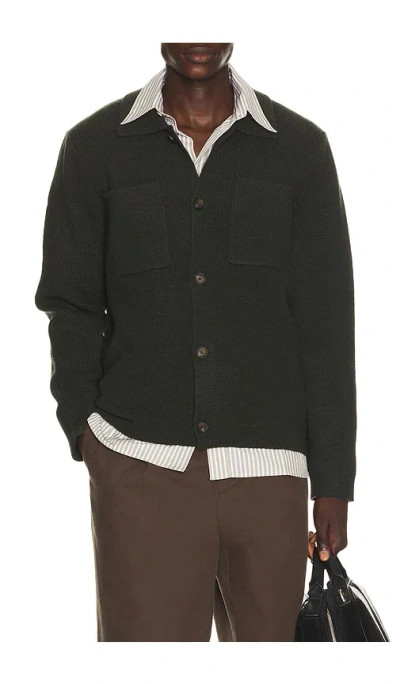 Les Deux Milano Knit Overshirt In Black
