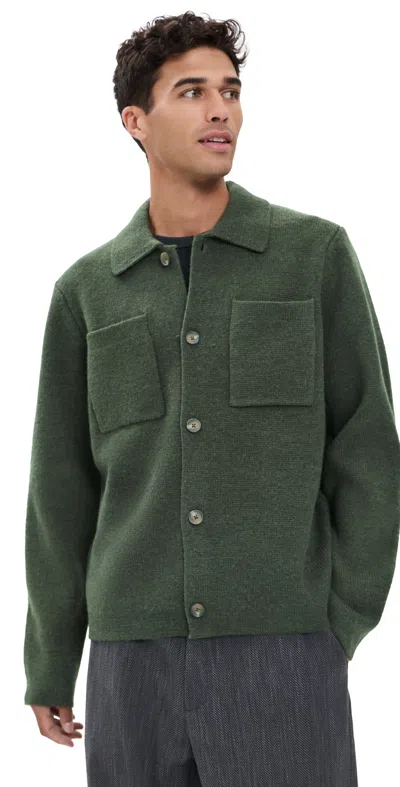 Les Deux Milano Knit Shacket Rosin Green