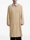 Les Deux Miles Double-breasted Belted Trench Coat In Brown