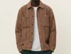 Les Deux Milian Herringbone Overshirt -plus In Coffee Brown/dark Sand