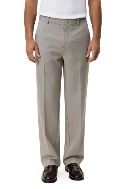 Les Deux Mini Check Pleated Pants In Gray