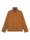 Les Deux Montana High-neck Shirt Jacket In Brown