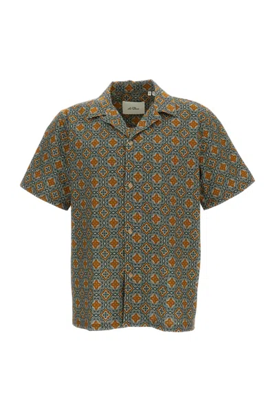 Les Deux Multicolor Regular Printed Shirts In Gray