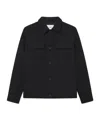 Les Deux Nash Twill Wool Jacket In Black