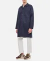 Les Deux Button-front Longline Coat In Blue