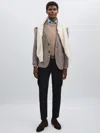 Les Deux Navy Melange  Wool-blend Cargo Trousers
