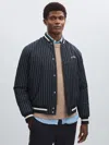 Les Deux Tech Varsity Bomber Jacket In Blue