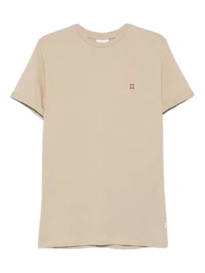 Les Deux Norregaard Contrast Organic-cotton T-shirt In Neutral