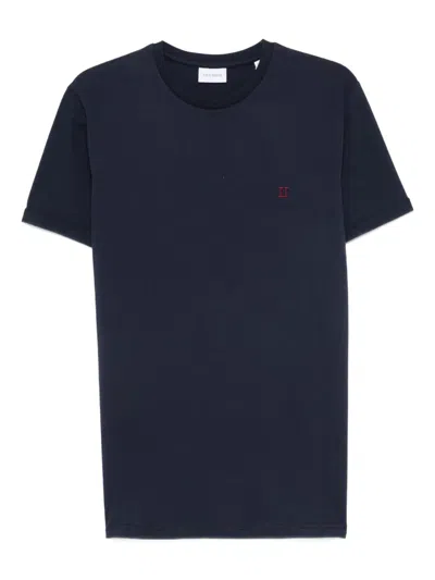 Les Deux Norregaard Contrast Short-sleeve T-shirt In Blue