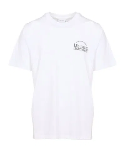 Les Deux Open-necked Black Shirt In White