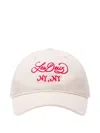 Les Deux Orchard Apple-embroidered Dad Cap In White