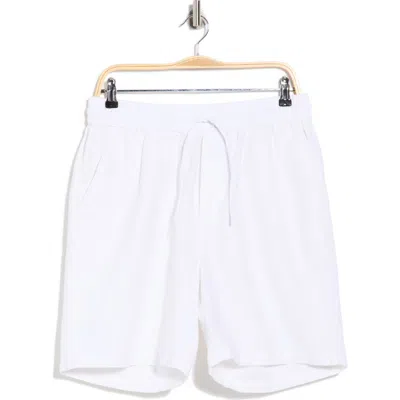 Les Deux Otto Linen & Cotton Shorts In White