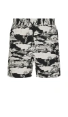 Les Deux Otto Ruins Jacquard Shorts In Black & White