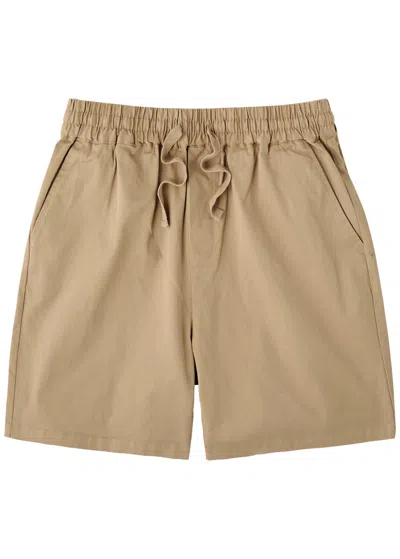 Les Deux Otto Stretch-cotton Chino Shorts In Beige