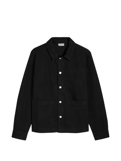 Les Deux Patch-pocket Shirt Jacket In Black