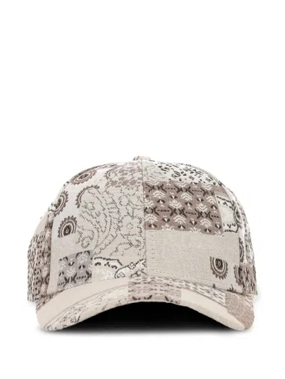 Les Deux Patchwork Paisley-patterned Baseball Cap In Neutral