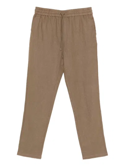 Les Deux Patrick Linen-blend Drawstring Trousers In Neutral